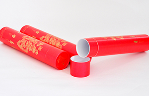春聯(lián)圓筒紙罐包裝，看起來也不錯(cuò)哦！